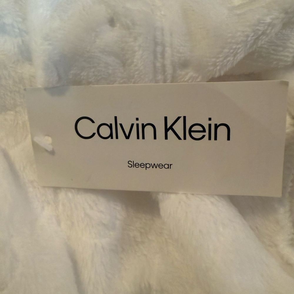 CALVIN KLEIN Women's Kimono Wrap Sleep Robe Long Sleeve White Color.Size XS/S - Picture 9 of 10